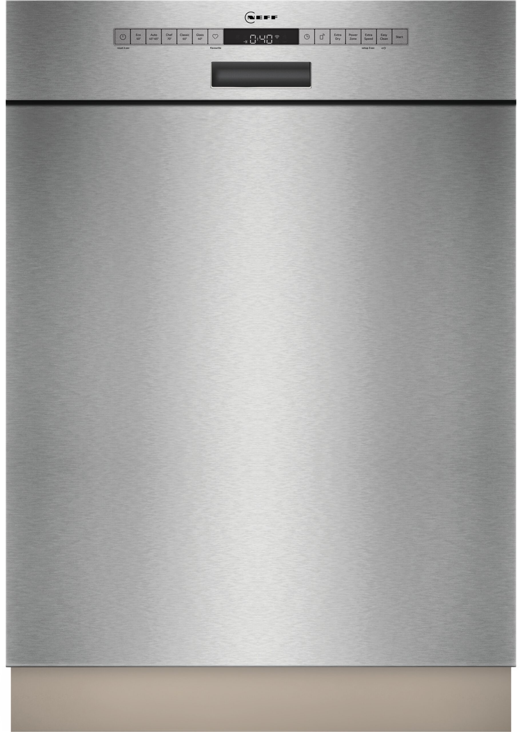 N 50, Unterbau-Geschirrspüler, 60 cm, Gebürsteter Stahl, S125HCS03E