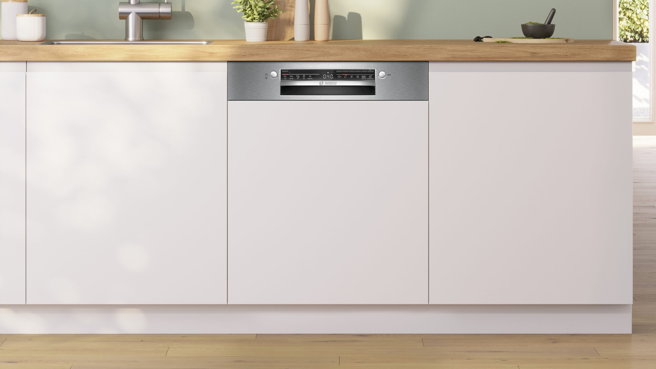 Serie 2, Teilintegrierter Geschirrspüler, 60 cm, Gebürsteter Stahl, SMI2HVS06E – Bild 2