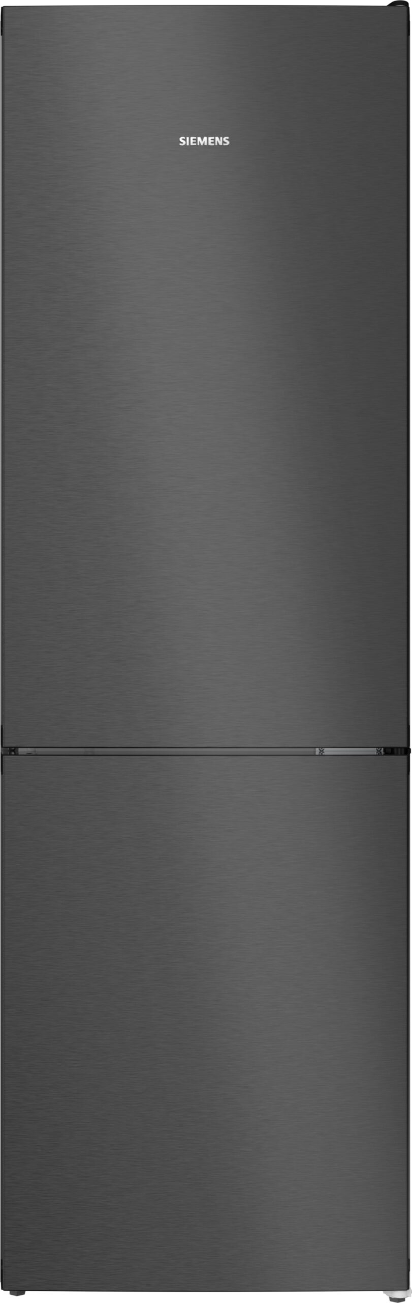 iQ300, Freistehende Kühl-Gefrier-Kombination mit Gefrierbereich unten, 186 x 60 cm, Gebürsteter schwarzer Stahl AntiFingerprint, KG36NVXBG