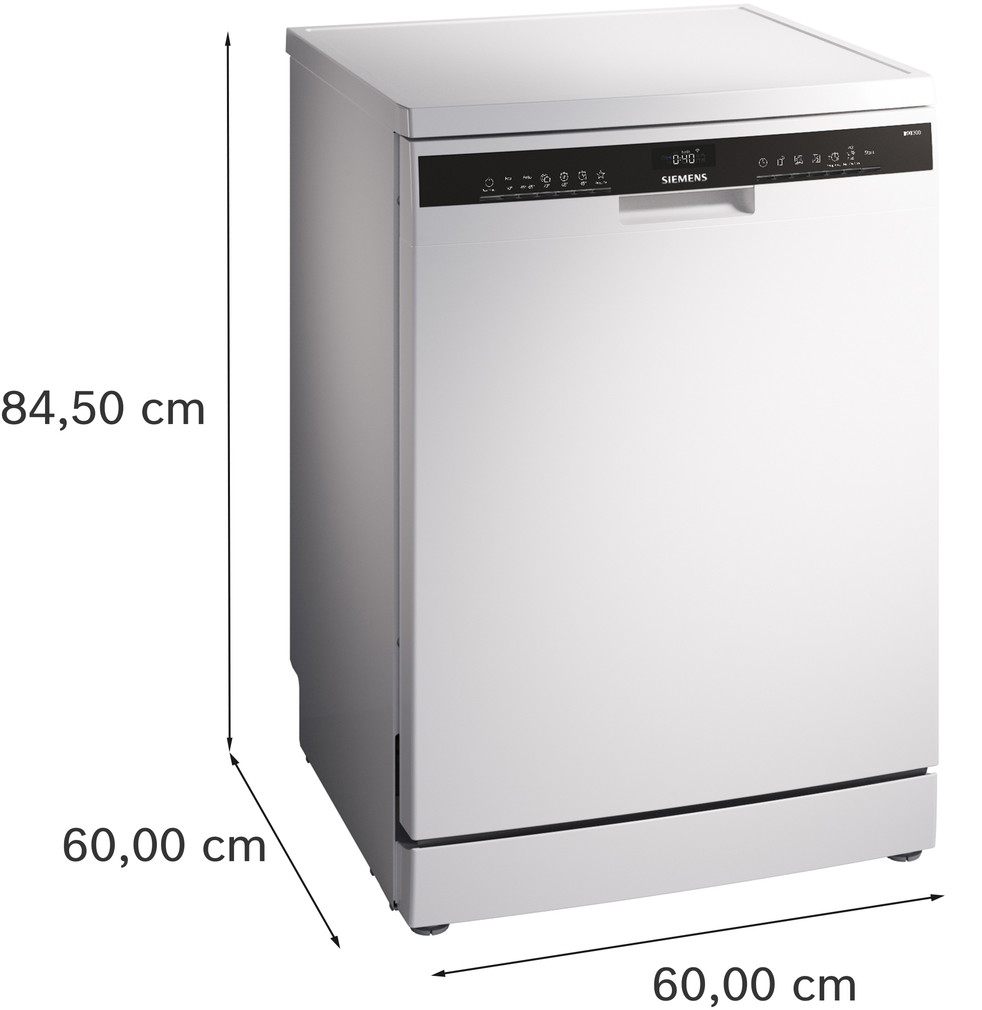 iQ300, Freistehender Geschirrspüler, 60 cm, Weiß, SN23HW05ME – Bild 4