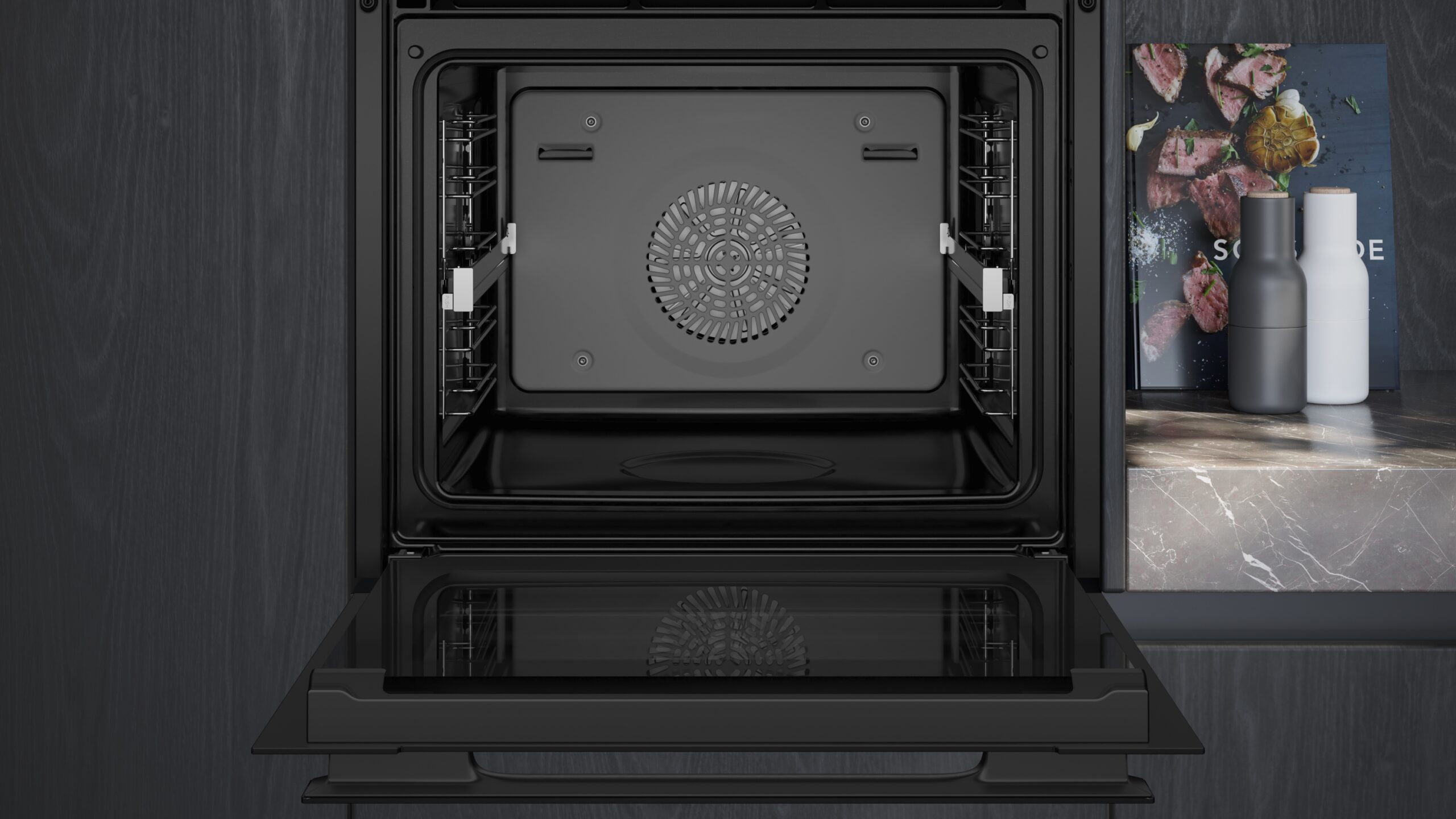iQ700, Einbau-Dampfbackofen, 60 x 60 cm, Matt schwarz, HS936GCM1 – Bild 3