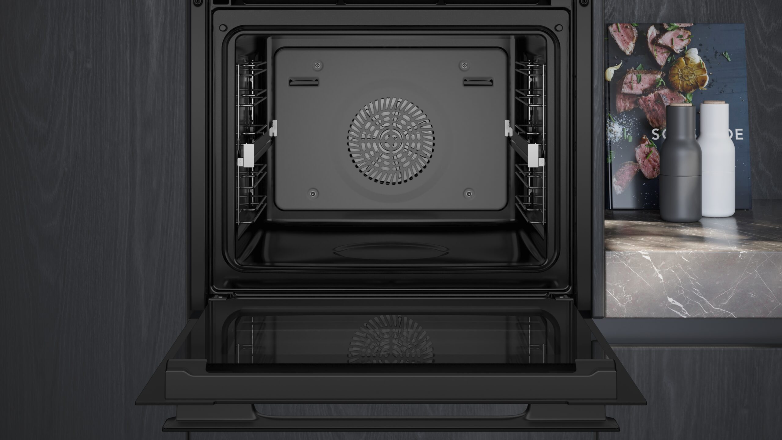 iQ700, Einbau-Dampfbackofen, 60 x 60 cm, Matt schwarz, HS938GDM1 – Bild 3