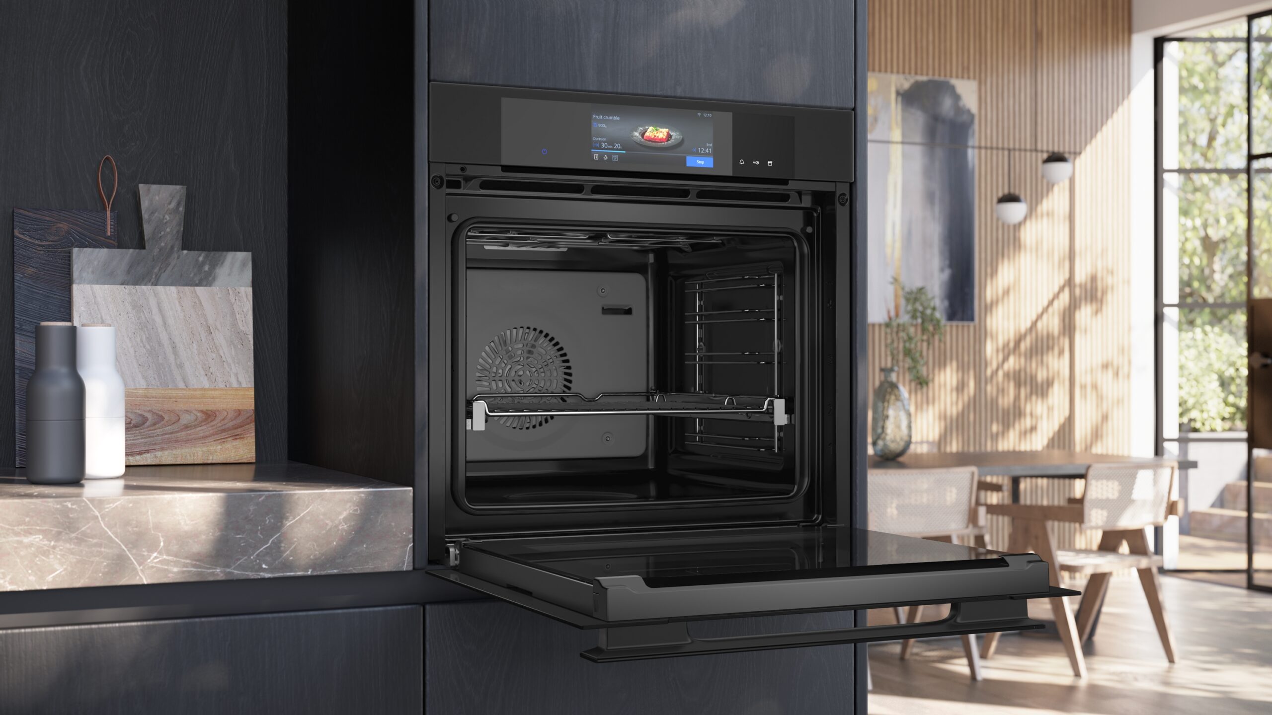 iQ700, Einbau-Dampfbackofen, 60 x 60 cm, Matt schwarz, HS938GDM1 – Bild 4