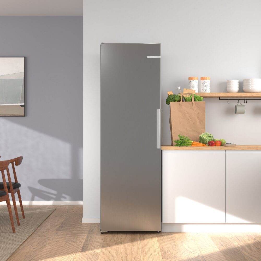 Alternative view of Serie 4, Freistehender Kühlschrank, 186.2 x 59.5 cm, Metall-Optik, KSN36VLDG