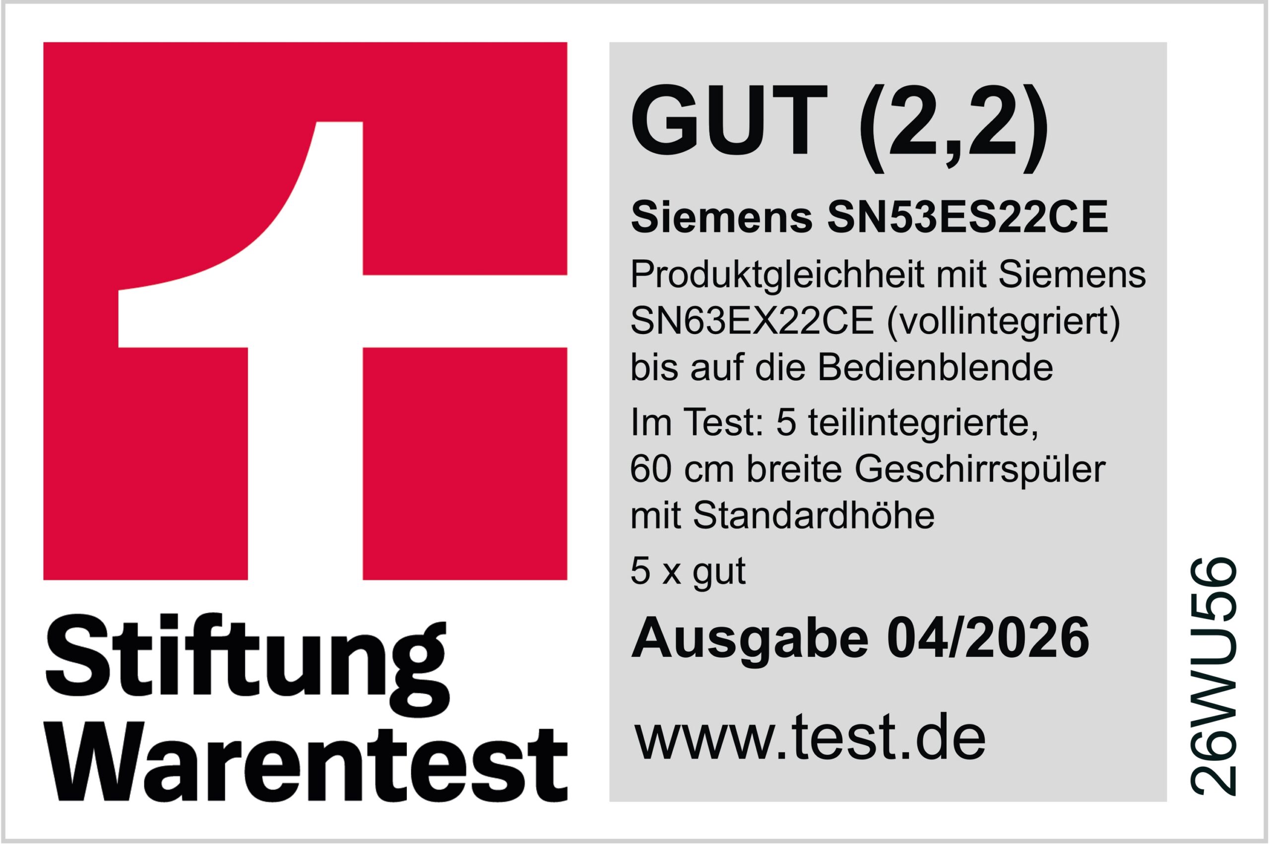 iQ300, Teilintegrierter Geschirrspüler, 60 cm, Gebürsteter Stahl, SN53ES22CE – Bild 5