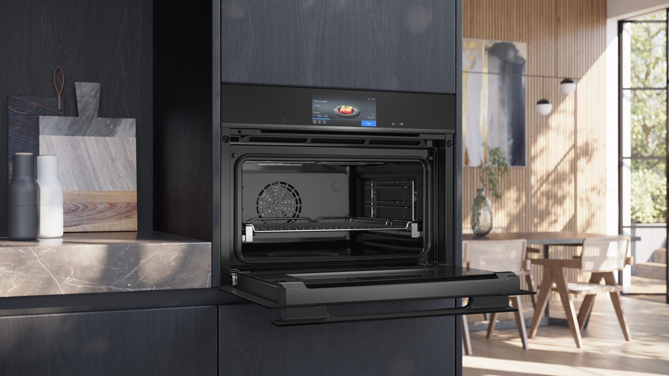 iQ700, Einbau-Kompaktdampfbackofen, 60 x 45 cm, Schwarz, Edelstahl, CS938GDD2 – Bild 4