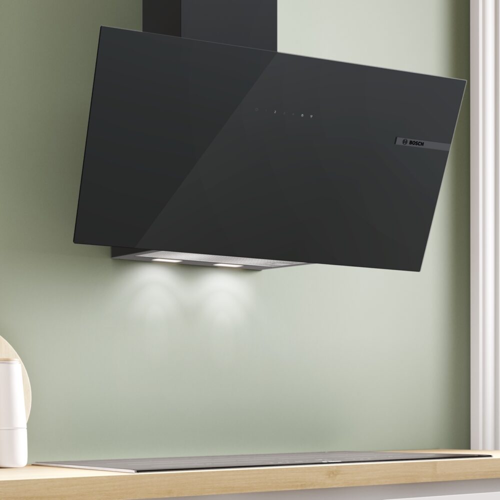 Alternative view of Serie 6, Wandesse, 80 cm, Klarglas schwarz bedruckt, Schwarz, DWK87PN61
