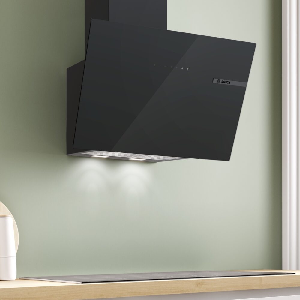 Alternative view of Serie 6, Wandesse, 60 cm, Klarglas schwarz bedruckt, Schwarz, DWK67PN61