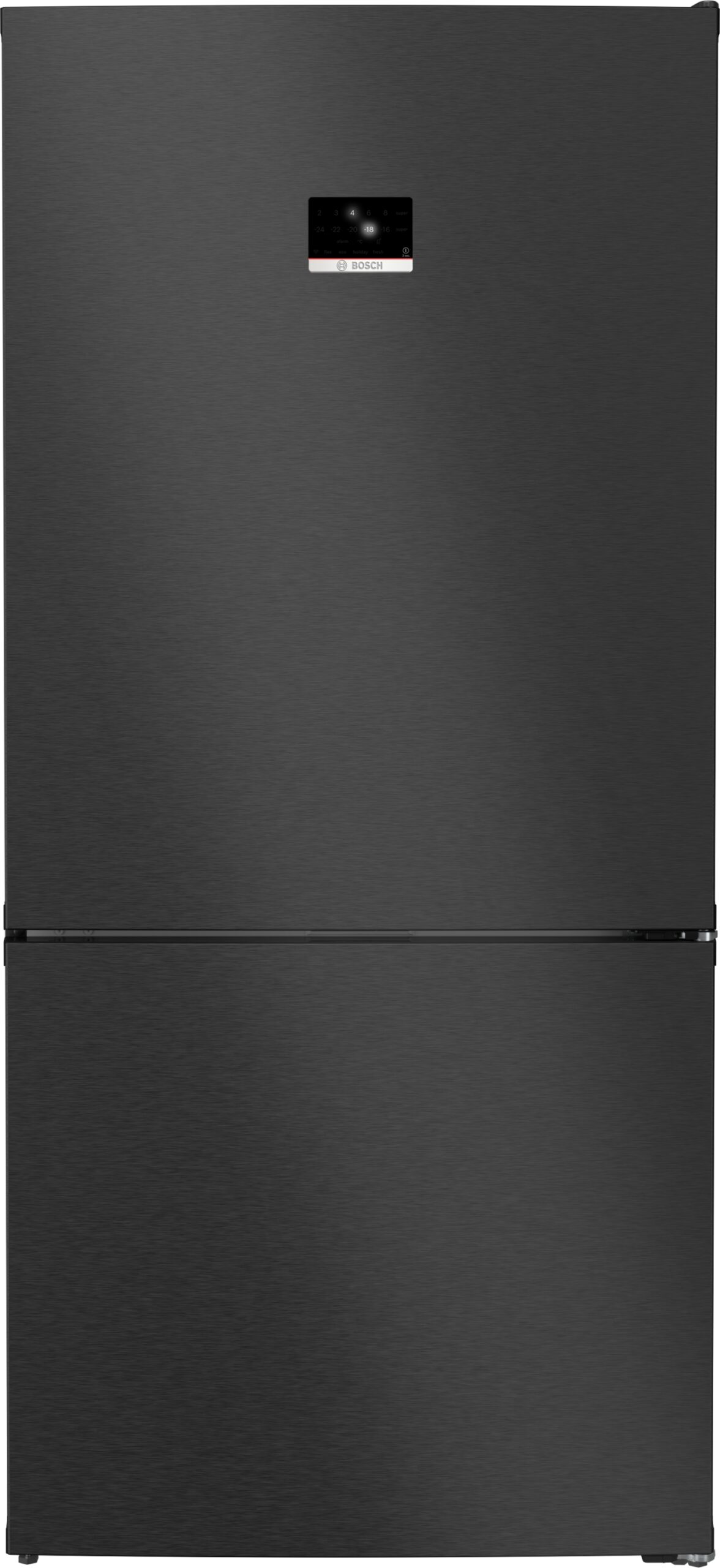 Series 8, free-standing fridge-freezer with freezer at bottom, 186 x 86 cm, Black inox-antifingerprint, KGP86AXB1N
