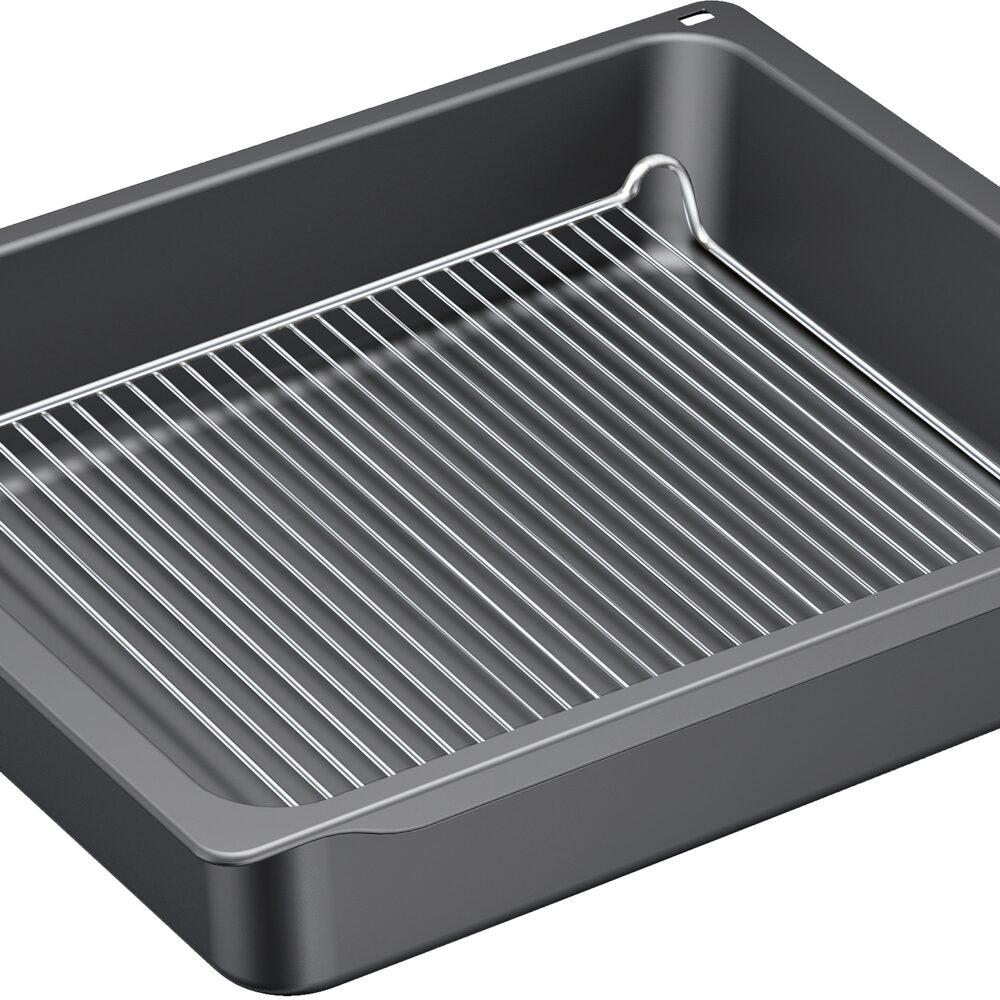 Profipfanne mit Rost, 81 x 455 x 375 mm, 10 l, spülmaschinengeeignet, Z12CN10A0