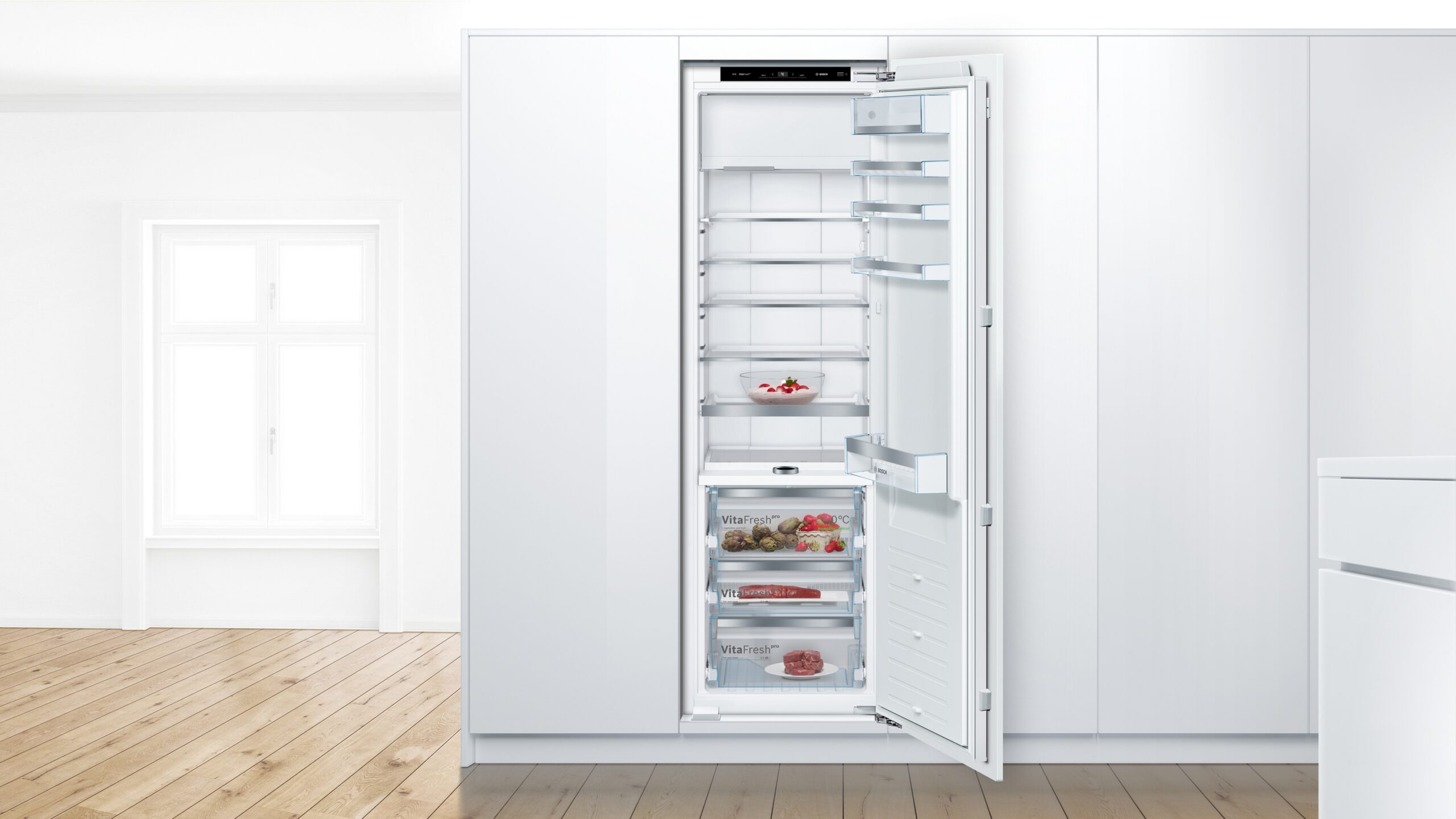 Serie 8, Einbau-Kühlschrank mit Gefrierfach, 177.2 x 55.8 cm, Flachscharnier, KIF82PFE0 – Bild 2