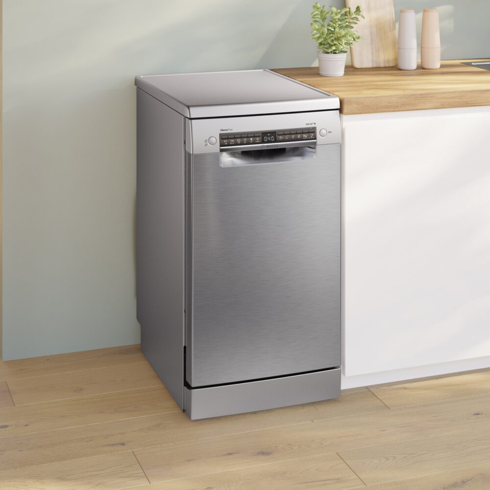 Alternative view of Serie 4, Freistehender Geschirrspüler, 45 cm, Gebürsteter Stahl mit Anti-Fingerprint, SPS4HMI49E