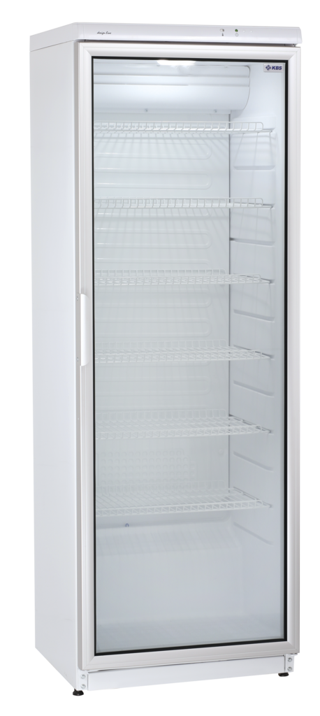 KBS CD 350 GLASTÜR-KÜHLSCHRANK MIT LED-BELEUCHTUNG WEIß