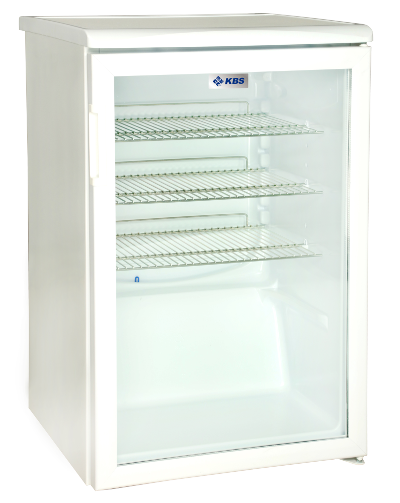 KBS K 140 G GLASTÜR-KÜHLSCHRANK MIT STILLER KÜHLUNG WEIß