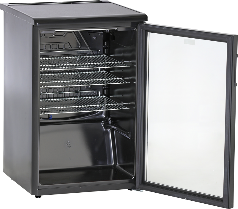 Alternative view of KBS K 140 G GLASTÜR-KÜHLSCHRANK MIT STILLER KÜHLUNG SCHWARZ