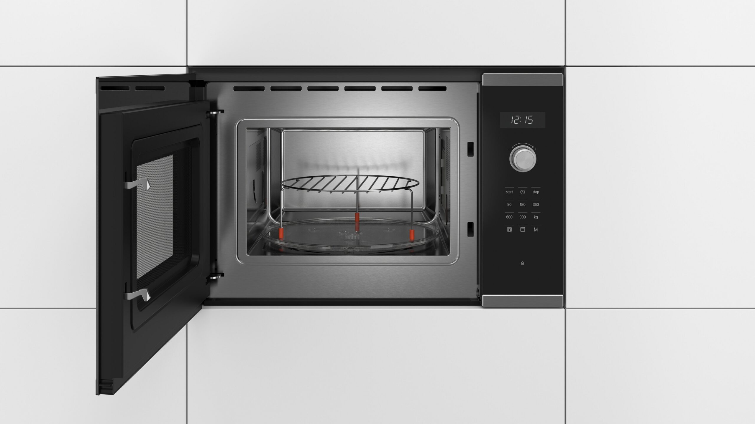 Serie 6, Einbau-Mikrowelle mit Grill, Edelstahl, BEL554MS0 – Bild 3